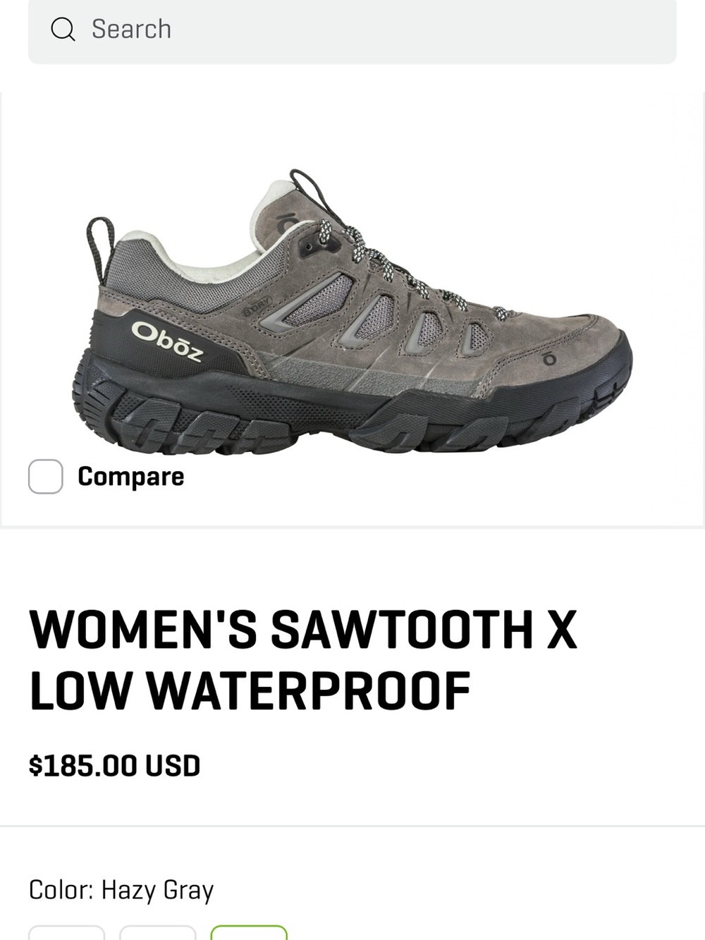 Oboz Women's Sawtooth X Low B-DRY Waterproof Hiking Shoe - Hazy Gray